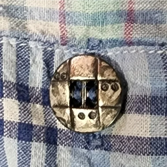 Sunny South Vest Plaid 100% Sustainable Cotton Blue Size  6 - Picture 10 of 14